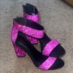 Gianni Bini Fuchsia Sparkle Heels